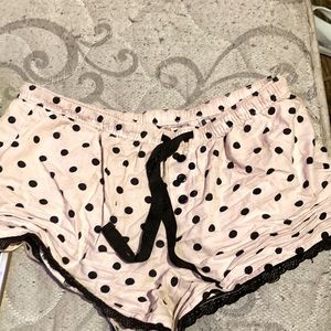 Pajama shorts, comfy, lace lining